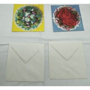 2 Vintage 70’s QUALITY CREST Greeting Card W/ Envelope Happy Birthday Friendship